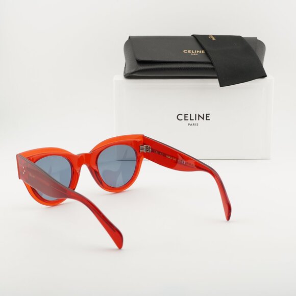 Celine CL40008I 66V Cat Eye Sunglasses - Shiny Red/Grey main image 8